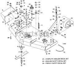 Cub Cadet 453 (590-453-100) - Cub Cadet Mower Deck, Rear Mount att Main Frame