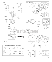 Briggs & Stratton 31A607-0118-E1 - Briggs & Stratton Vertical Engine Ruixing Carburetor, Air Cleaner, Blower Housing, Exhaust System