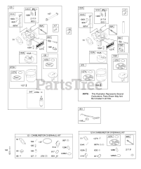 Briggs & Stratton 217802-0145-E9 - Briggs & Stratton Vertical Engine Carburetor, Kit Carburetor OverHaul
