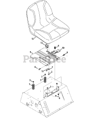 Cub Cadet RZT-42 (17YF2ACS010) - Cub Cadet 42" RZT Zero-Turn Mower, Kohler (2012) Seat Adjustment
