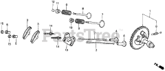 Honda GX270 HA (GCAB) - Honda Engine, Made in Japan (SN: GCAB-1000001 - GCAB-1999999) CAMSHAFT