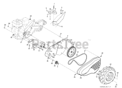 Husqvarna DRT 900 (960930008-02) - Husqvarna Rear-Tine Tiller (2009-04) Mainframe, Left Side