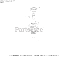 Kohler XT650-3032 - Kohler XT Series Engine, Made for Husqvarna, 6.5 ft-lbs, 149cc 01 CrankShaft