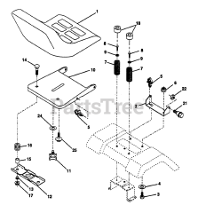 Husqvarna LT 125 (954002711-B) - Husqvarna Lawn Tractor (1995-01) Seat Assembly