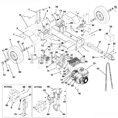 Gravely 917004 - Gravely 34-Ton Log Splitter, Subaru (SN: 007000 - 010999)