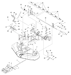 Simplicity 1695391 - Simplicity 44" Mower Deck 44" Mower Deck - Electric Height Adjustment &amp; Roller Bar Group