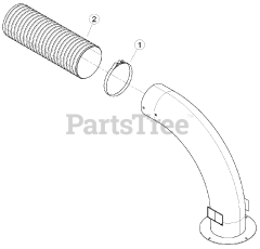 Bear Cat DL 8 - Bear Cat 8" Debris Loader, 404cc Subaru (SN: F03552 - G08591) Horizontal Extension Kit
