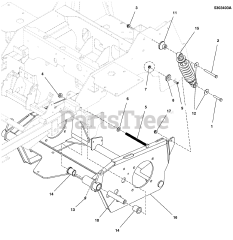 Ferris IS 2100Z (5901585) - Ferris IS2100Z Series 52" Zero-Turn Mower, 26hp Briggs & Stratton, CARB Rear Suspension Group