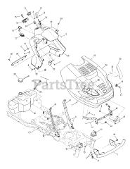 Cub Cadet i1050 (17AF9BKP009) - Cub Cadet 50" Zero-Turn Mower (2008 - 2010) Hood, Dash Panel and Fuel Tank