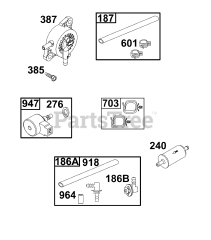 Briggs & Stratton 40T877-0015-B5 - Briggs & Stratton Vertical Engine Fuel Supply Group