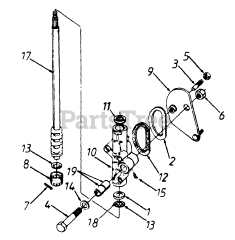 Turf Power 133Z619G019 - Turf Power Lawn Tractor (1993) (Agway) Steering Assembly