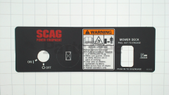 Scag 483441 Instrument Panel Decal, Rear - image 1