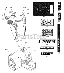 Snapper L 1226EX (1695853) - Snapper 26" Snow Thrower, 11.5hp