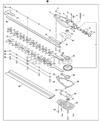 Echo SHC-266 - Echo Shaft Hedge Trimmer (SN: T44113001001 - T44113999999) Gear Case, Cutters