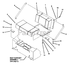 Snapper Z 1402K (7080184) - Snapper Zero-Turn Mower, 14hp Seat Assembly