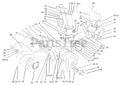 Toro 38559 (1028) - Toro 28" Power Shift Snow Thrower (SN: 240000001 - 240999999) (2004) Housing and Engine Frame Assembly