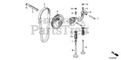 Honda GX100 RT KRSB/A (GCCCT) - Honda Engine, Made in Thailand (SN: GCCCT-2000001 - GCCCT-9999999) CAMSHAFT PULLEY