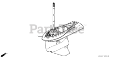 Honda BF200 A4 XA (BAEJ) - Honda Marine Engine, Made in Japan (SN: BAEJ-1200001 - BAEJ-1299999) GEAR CASE ASSY.