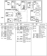 Briggs & Stratton 187437-0113-E1 - Briggs & Stratton Horizontal Engine CARBURETOR