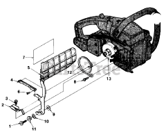 Homelite 245 (UT-10643) - Homelite Chainsaw Chain Brake