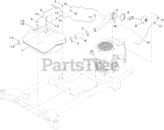 Toro 76608 - Toro 60" Titan MAX Zero-Turn Mower (SN: 400000000 - 417419999) Fuel Tank Assembly