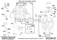 Toro 30182 - Toro ProLine Walk-Behind Mower, Gear Drive, 16hp (SN: 099000001 - 099999999) (1999) Engine Briggs  Stratton Model 303776-1188-A1