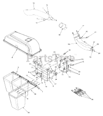 MTD OEM-190-842 - MTD 54" Triple Bagger Assembly (2002)