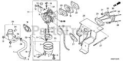 Honda GX360 K1 DD/A (GA01) - Honda Engine, Made in Japan (SN: GA01-1400001 - GA01-9999999) CARBURETOR (1)