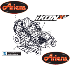 Ariens 915177 - Ariens Ikon-X 52" Zero-Turn Mower, 24hp Kohler Twin (SN: 000101 - 015999)