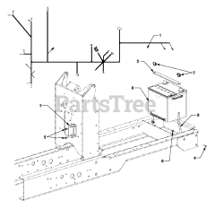 Cub Cadet 5254 E (54BE542-710) - Cub Cadet Compact Tractor Battery And Electrical 1B065G &amp; Before