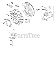 Briggs & Stratton 61H277-0010-E1 - Briggs & Stratton Horizontal Engine Flywheel, Ignition, and Starter Group