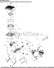 Kohler ECH730-3001 - Kohler Command PRO EFI Engine, Basic Version, 25hp, 18.61kW Air Intake Group 10-24-377 ECH630-749