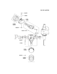 Kawasaki FH601V-GS21 - Kawasaki Engine PISTON/CRANKSHAFT