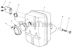 Toro 55-7800 - Toro Replacement Engine, Kawasaki Muffler Assembly (kawasaki Model Fb460v Type Ds08)