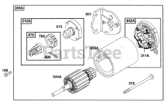 Briggs & Stratton 194412-1121-01 - Briggs & Stratton Horizontal Engine Electric Starter