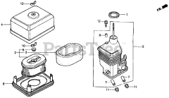 Honda EZ1400 A (EZEY) - Honda Generator, Made in Japan (SN: EZEY-1000001 - EZEY-9999999) AIR CLEANER