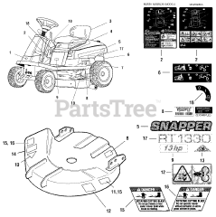 Snapper RT 1330E (2690249) - Snapper 30" Rear-Engine Riding Mower, 13hp