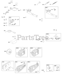 Briggs & Stratton 10T702-0808-E1 - Briggs & Stratton Vertical Engine Brake, Controls, Governor Spring, Exhaust System, Ignition