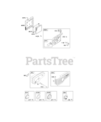 Briggs & Stratton 12G702-1704-E1 - Briggs & Stratton Vertical Engine Air Cleaner, Exhaust System