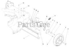 Toro 20007 - Toro 22" Recycler Walk-Behind Mower (SN: 240000001 - 240999999) (2004) Rear Axle and Low Wheel Assembly
