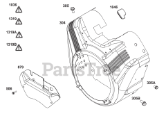 Briggs & Stratton 386447-0099-H5 - Briggs & Stratton Horizontal Engine Blower Housing Group