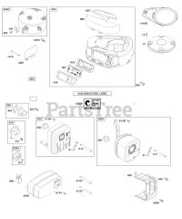 Briggs & Stratton 284H07-0110-E1 - Briggs & Stratton Vertical Engine Air Cleaner, Blower Housing, Exhaust System