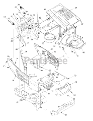 MTD 14AI808H718 - MTD Pro Garden Tractor (2004) Hood &amp; Electrical