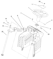 Toro 71227 (16-38 HXL) - Toro Lawn Tractor (SN: 210000001 - 210999999) (2001) Fixed Steering Assembly