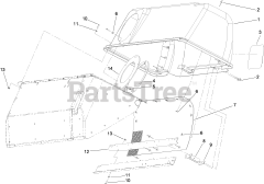 Toro 78545 - Toro 72" DFS E-Z Vac Collection System (SN: 316000001 - 316999999) (2016) Hood Assembly
