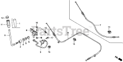 Honda H4518 H HSA/C (MZAT) - Honda Lawn Tractor, Made in Japan (SN: MZAT-3000001 - MZAT-3999999) P.T.O. CLUTCH LEVER