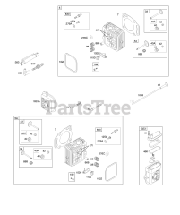 Briggs & Stratton 386777-0122-E1 - Briggs & Stratton Vertical Engine Cylinder Head, Valves