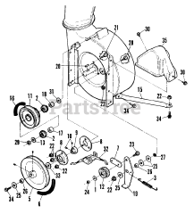 Snapper 38LTDST (82889) - Snapper 38" Snow Thrower Attachment Blower &amp; Discharge (Rear View)