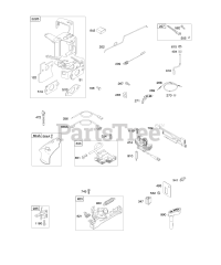 Briggs & Stratton 120602-0146-E2 - Briggs & Stratton Vertical Engine Controls, Flywheel Brake, Governor Spring, Ignition