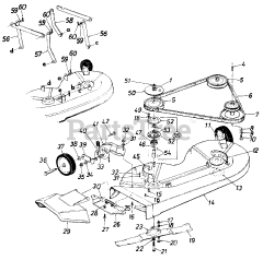 MTD 190-800-000 - MTD Mower Deck Assembly Only (1987)